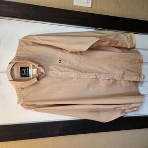 Cinch Men's Yellow Pattern Long Sleeve Button-Up Shirt -Size Large